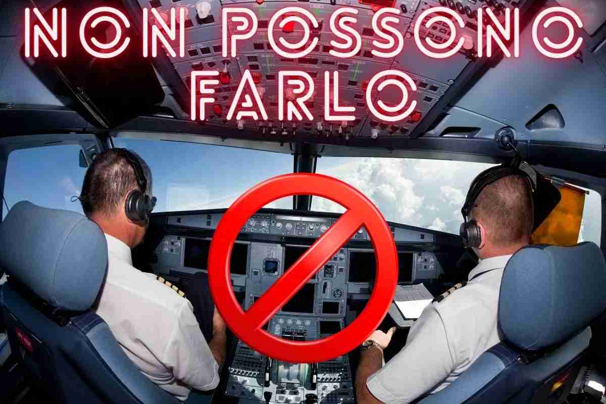 Aereo, i piloti e copiloti non possono farlo: ne va della vostra vita