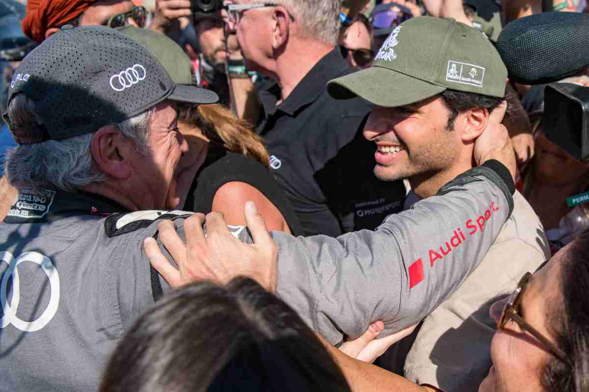 Carlos Sainz insieme a suo padre