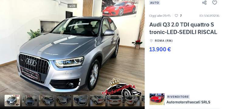 Audi SUV Q3 usato prezzo