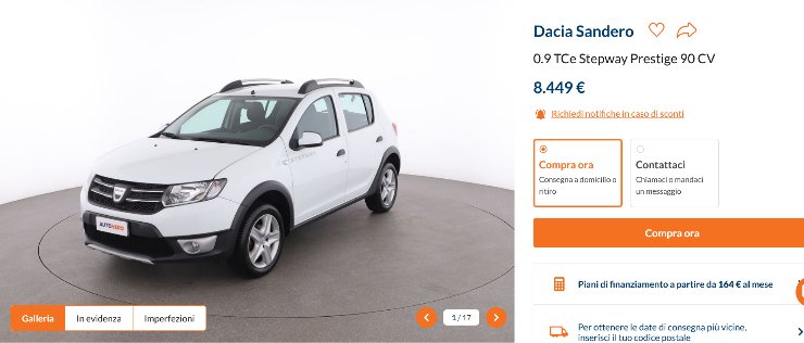 Dacia Sandero economica usata