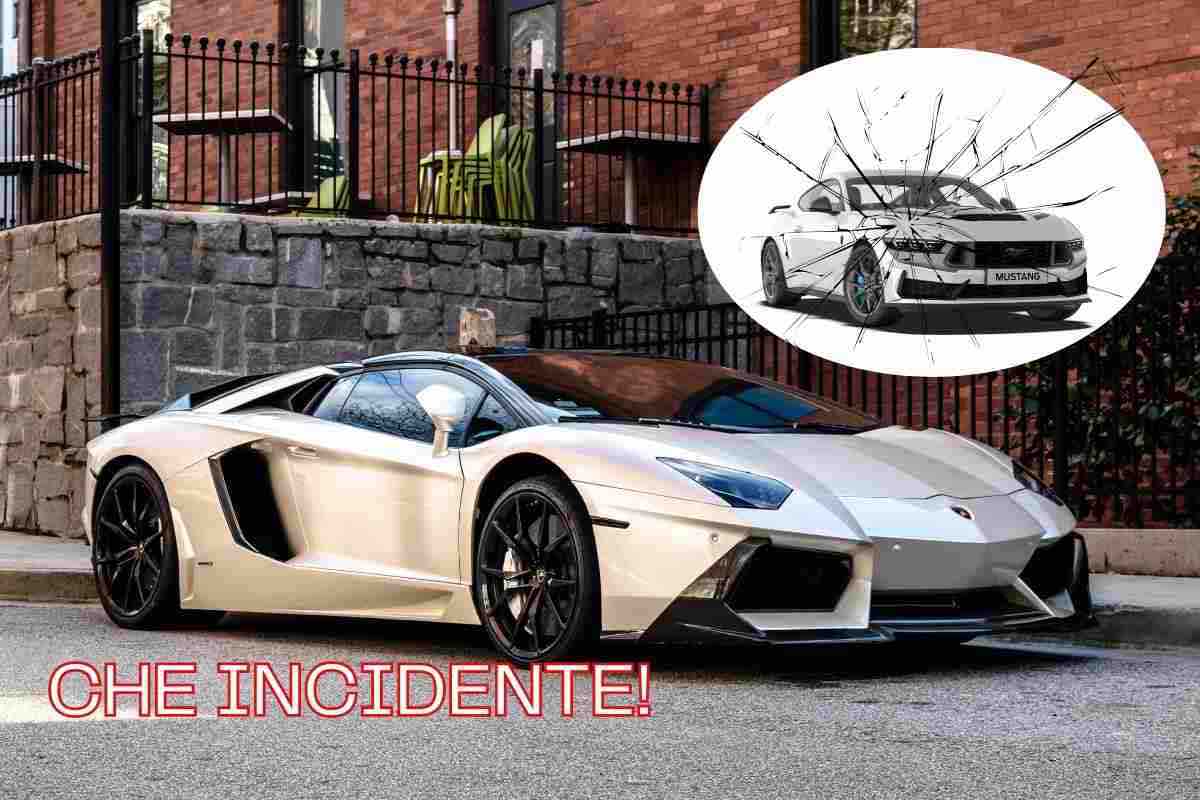 Incidente Lamborghini Urus Ford Mustang video