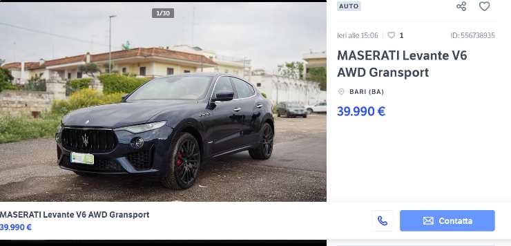 Maserati Levante usato occasione