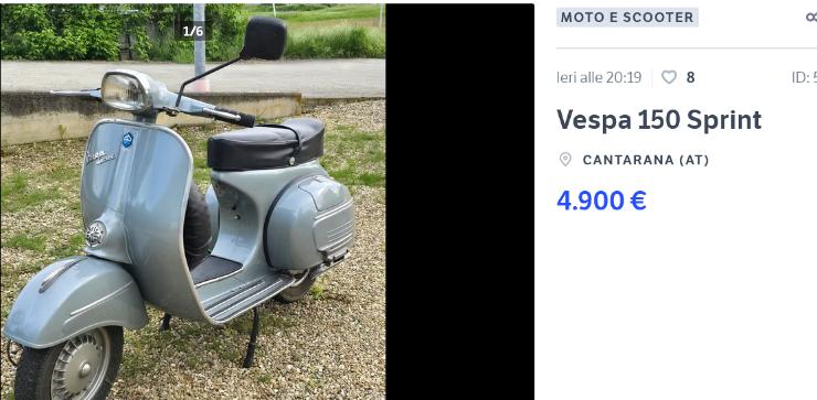 Vespa 150 Sprint offerta occasione