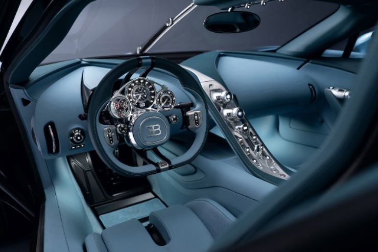 Bugatti Turbillon il dettaglio del volante