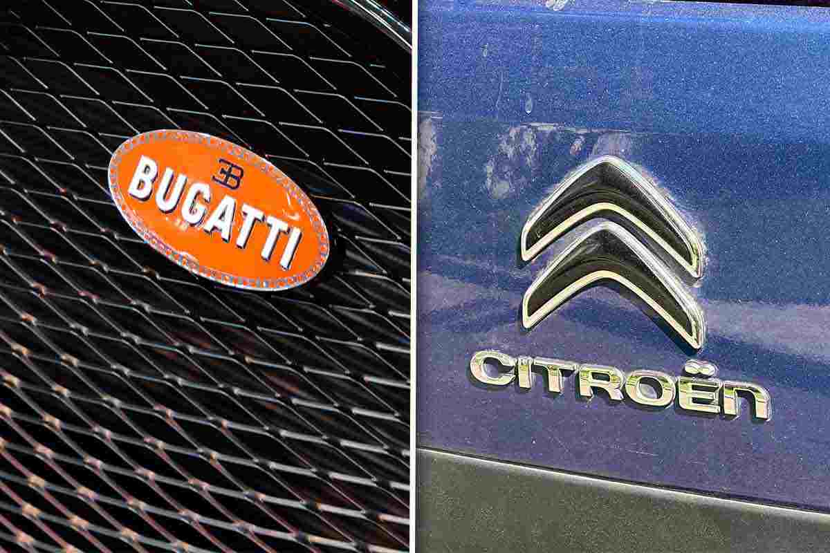 Bugatti e il dettaglio vecchia Citroen