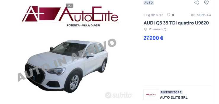 Audi Q3 prezzo da paura