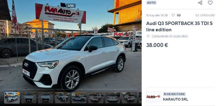 Audi Q3 prezzo 