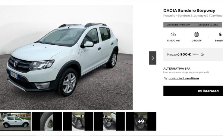 Dacia Sandero offerta