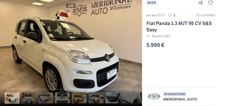 Fiat Panda prezzo e dettagli