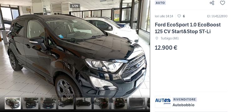 Ford EcoSport tutti i dettagli