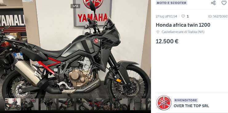 Honda Africa Twin modello offerta