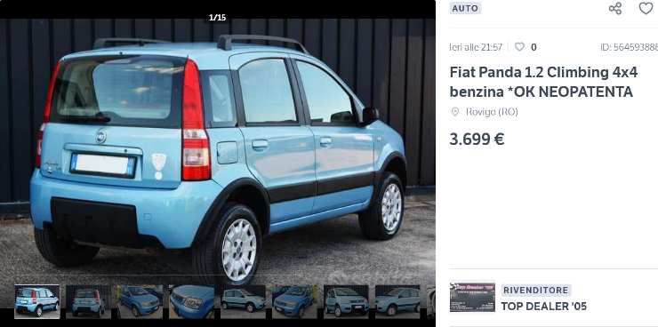 Fiat Panda occasione super