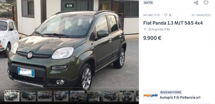 Fiat Panda dettagli offerta