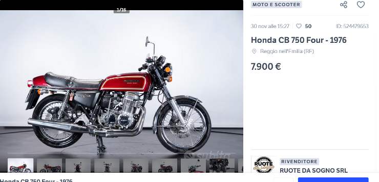 Honda CB 750 tutti i dettagli