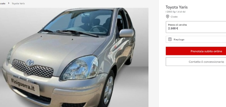 Toyota Yaris, prezzo bomba