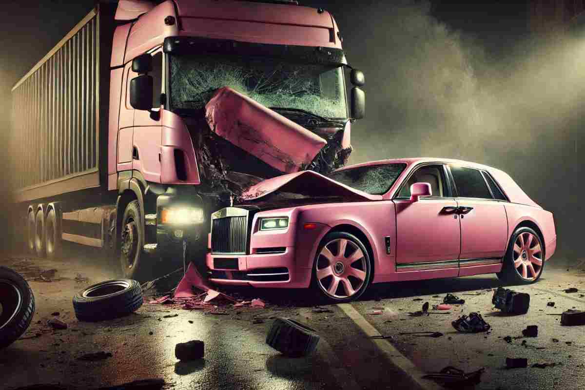 Una Rolls-Royce super bizzarra si disintegra contro un camion: le immagini sono agghiaccianti (VIDEO)